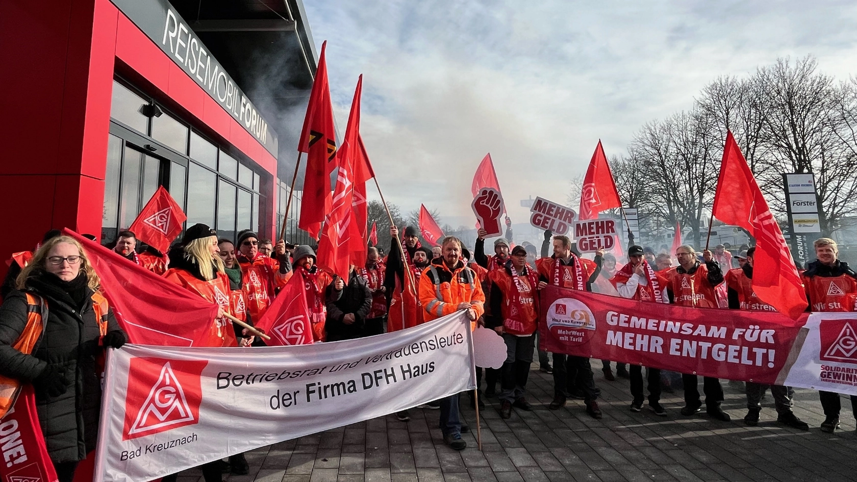 Warnstreik bei Euramobil Sprendlingen
