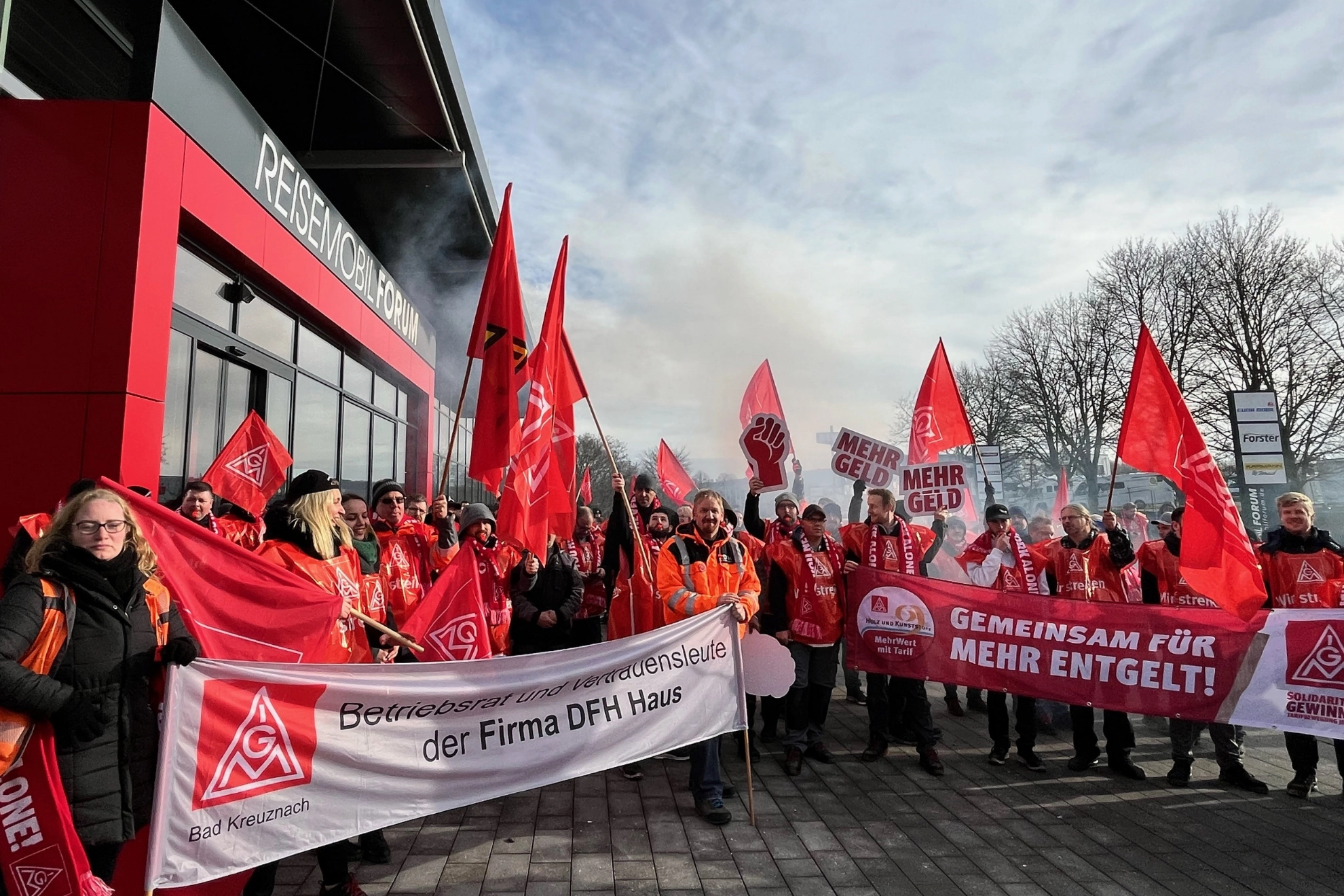 Warnstreik bei Euramobil Sprendlingen
