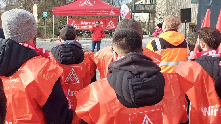 Warnstreik bei Euramobil Sprendlingen