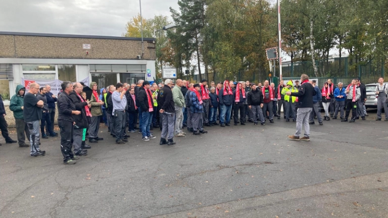 Verhandlungsbegleitende Aktion in den Betrieben