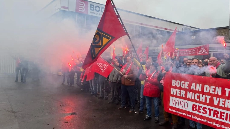 Boge Elastmetall Simmern Warnstreik
