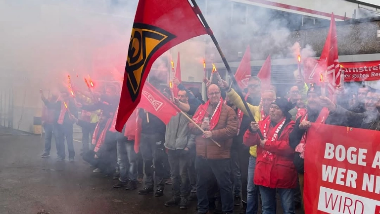 Boge Elastmetall Simmern Warnstreik