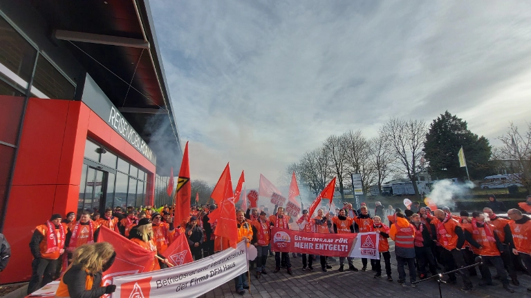 Warnstreik bei Euramobil Sprendlingen